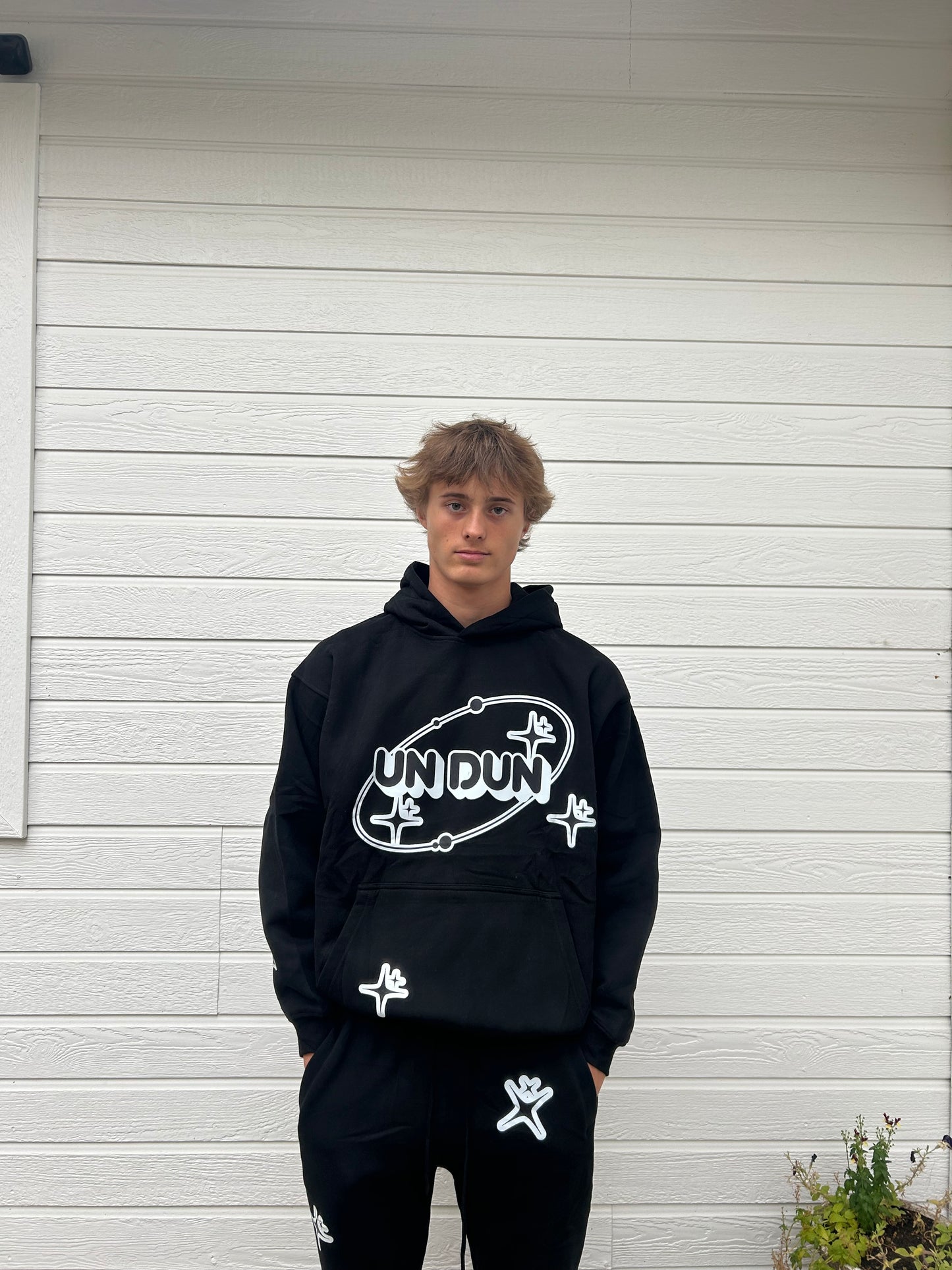 White and Black Hoodie