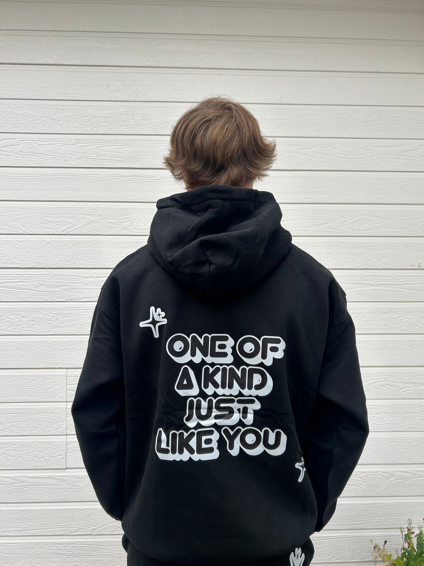 White and Black Hoodie