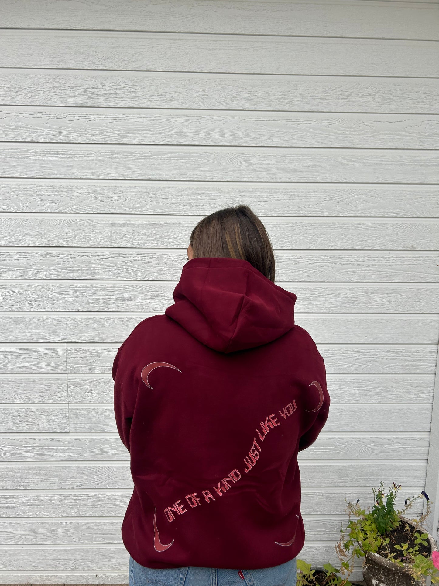 Maroon and Brown Hoodie