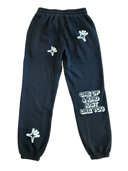 White and Black Sweatpants