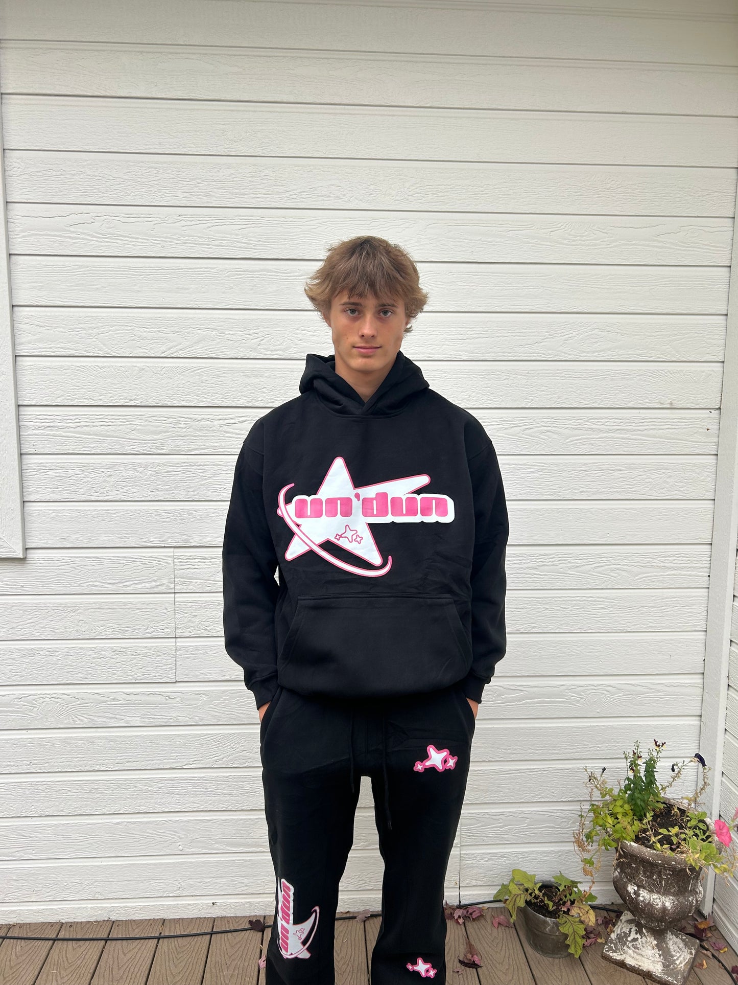 Pink and Black Hoodie