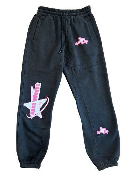 Pink and Black Sweatpants