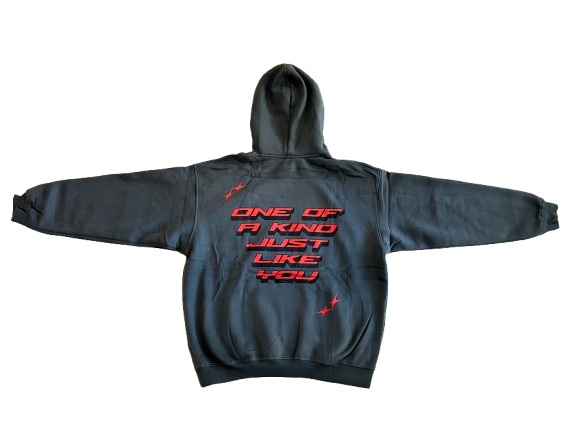 Grey and Red Hoodie